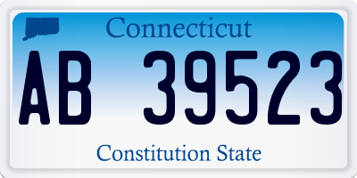 CT license plate AB39523