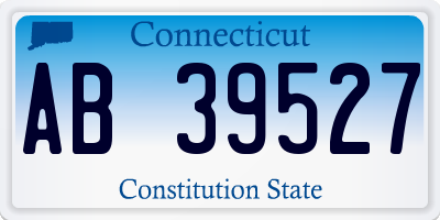 CT license plate AB39527