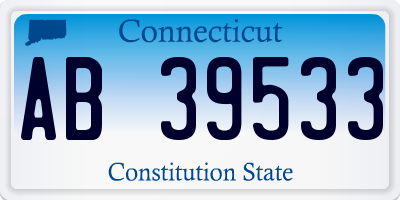 CT license plate AB39533