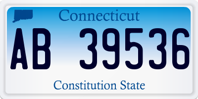 CT license plate AB39536
