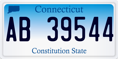 CT license plate AB39544