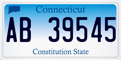 CT license plate AB39545