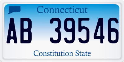 CT license plate AB39546