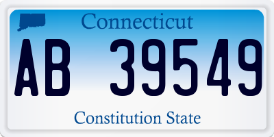 CT license plate AB39549