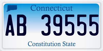 CT license plate AB39555