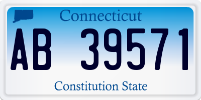 CT license plate AB39571