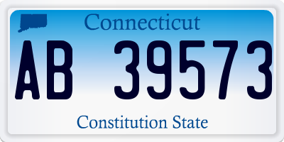 CT license plate AB39573