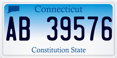 CT license plate AB39576