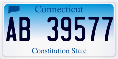 CT license plate AB39577
