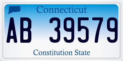 CT license plate AB39579