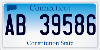 CT license plate AB39586