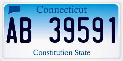 CT license plate AB39591