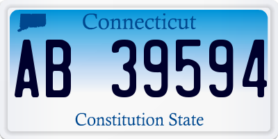 CT license plate AB39594