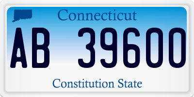 CT license plate AB39600