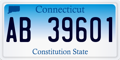 CT license plate AB39601