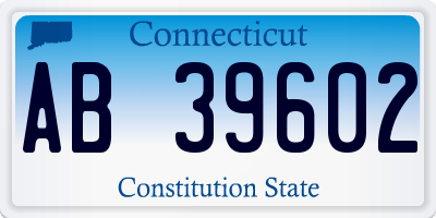 CT license plate AB39602
