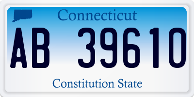 CT license plate AB39610