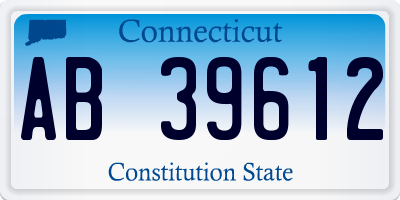 CT license plate AB39612