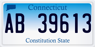 CT license plate AB39613