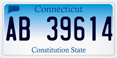 CT license plate AB39614