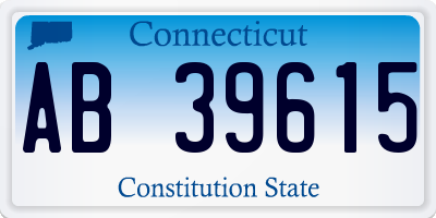 CT license plate AB39615