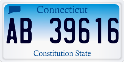 CT license plate AB39616