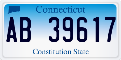 CT license plate AB39617