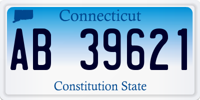 CT license plate AB39621