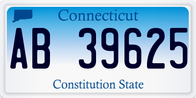 CT license plate AB39625