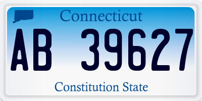 CT license plate AB39627