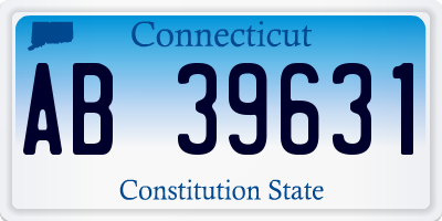 CT license plate AB39631