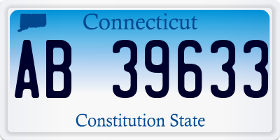 CT license plate AB39633