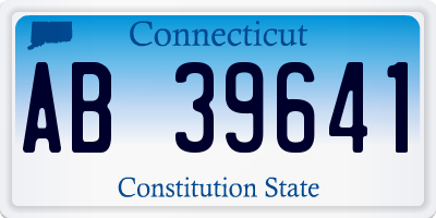 CT license plate AB39641