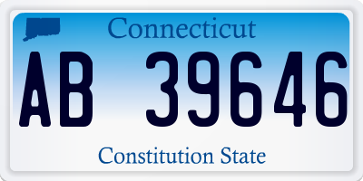 CT license plate AB39646