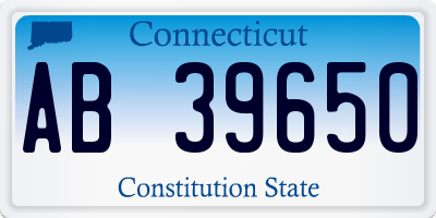 CT license plate AB39650