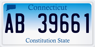 CT license plate AB39661