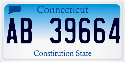 CT license plate AB39664