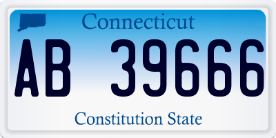 CT license plate AB39666