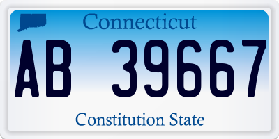 CT license plate AB39667