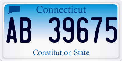 CT license plate AB39675