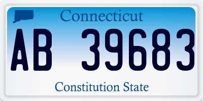 CT license plate AB39683