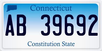 CT license plate AB39692