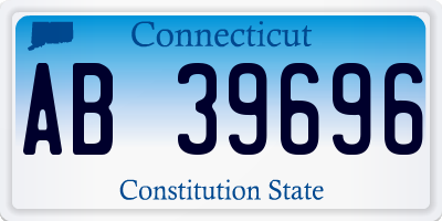 CT license plate AB39696