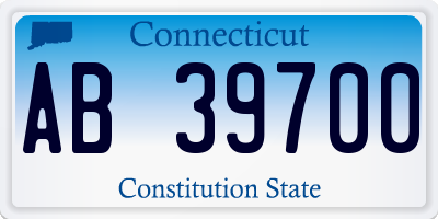 CT license plate AB39700