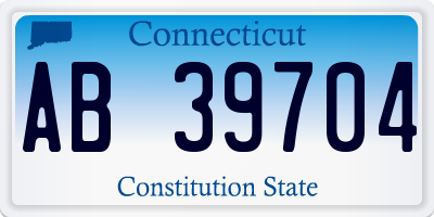 CT license plate AB39704