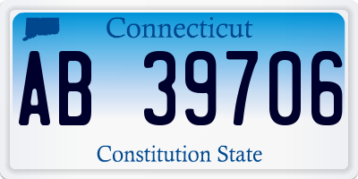 CT license plate AB39706