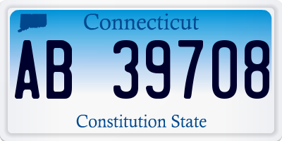 CT license plate AB39708