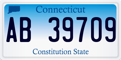 CT license plate AB39709