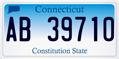 CT license plate AB39710