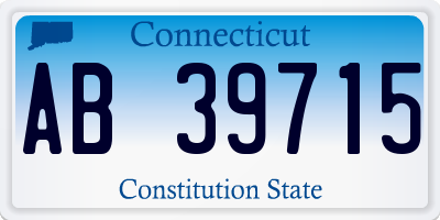 CT license plate AB39715